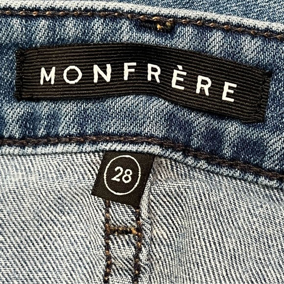 MONFRÈRE Greyson Ripped Knee Skinny Fit Jeans Men's 28 Distressed Prague Pocket - Picture 7 of 9